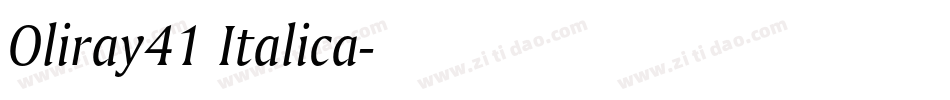 Oliray41 Italica字体转换